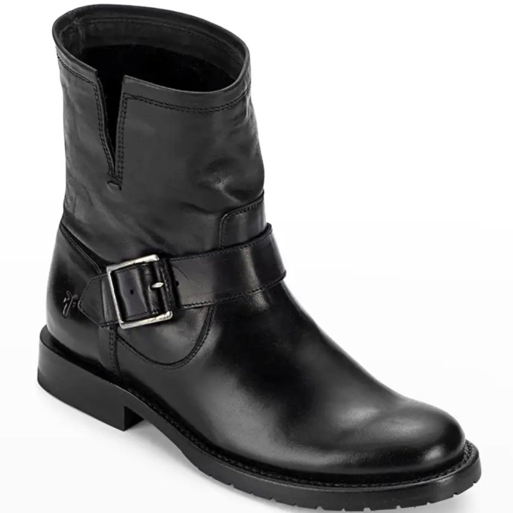 Frye - 'Natalie' Black Short Engineer Boot
